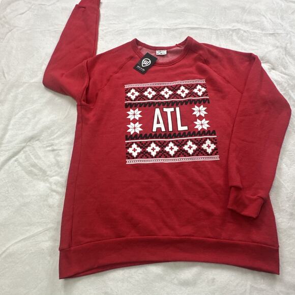 Where I'm From Atlanta ATL Sweatshirt Size XL Graphic Crew Neck Holiday Red USA - Picture 1 of 7